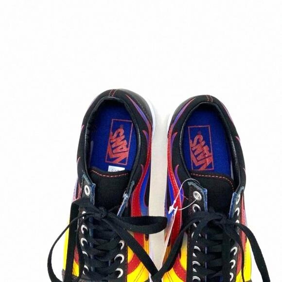 VANS Old Skool Racer Black Red Women Low Top VN0A3WKT57Z Sneakers Canvas Leather - Picture 6 of 11